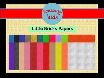 Preview of Little Bricks Papers Vol 2 Clip Art - FREE