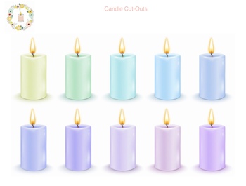 Preview of Little Candle Company Dramatic Play Candle Cut Outs