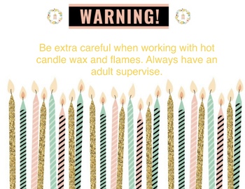 Preview of Little Candle Company Dramatic Play Candle Warning