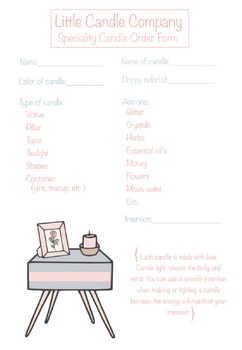 Preview of Little Candle Company Dramatic Play Order Form