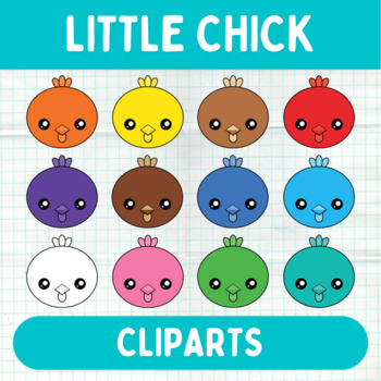 Preview of Little Chick Cliparts - Printable Chicks Graphics - Commercial Use