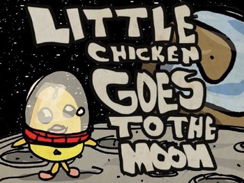 Preview of Fun Educational Reading Book -  Little Chicken goes to the Moon