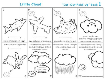 Little Cloud by Eric Carle Cut-Out Fold-Up Book by Rick's Creations