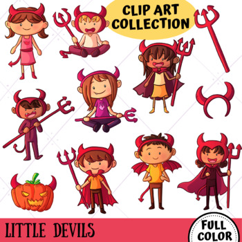 Little Devils Clip Art Collection by KeepinItKawaii | TPT