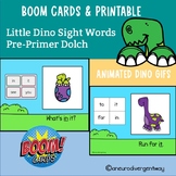 Little Dino Sight Word Match Dolch Pre:Primer Boom Card an