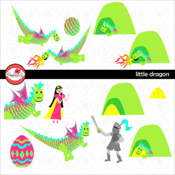 Preview of Little Dragon Story Elements Clipart by Poppydreamz