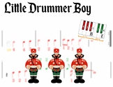 Little Drummer Boy - Pre-staff Finger Numbers on Black + W