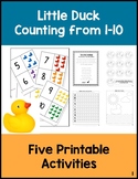 Little Ducks: Counting from 1-10 Printable Activities