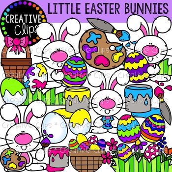Preview of Little Easter Bunnies: Easter Clipart {Creative Clips Clipart}