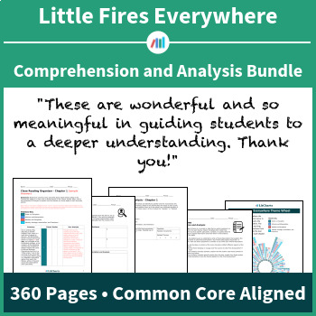 Preview of Little Fires Everywhere — Comprehension and Analysis Bundle | Distance Learning