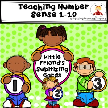 Preview of Little Friend's Subitizing Cards for Teaching Number Sense 1-10