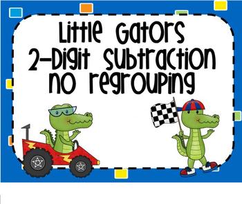 Preview of Little Gators 2 Digit Subtraction SMARTBoard Lesson