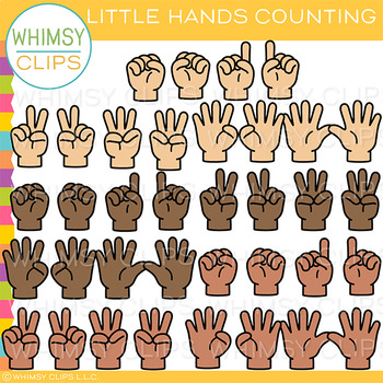 Preview of Little Hands Counting Math Clip Art