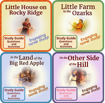 Preview of Little House Rose Series 4 book study guides. Little House on Rocky Ridge & more