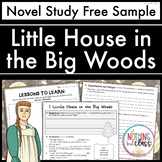 Little House in the Big Woods Novel Study FREE Sample | Wo