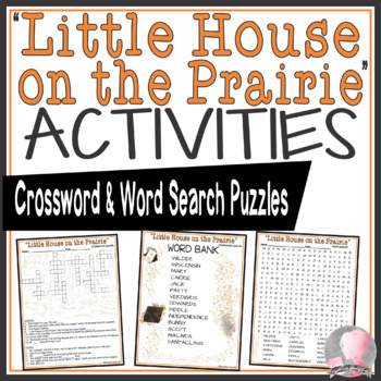Little House on the Prairie Activities Wilder Crossword Puzzle and Word