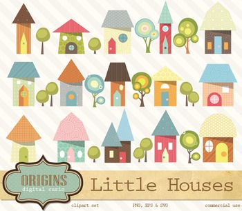 Download Little Houses Clipart Cute House Vector Eps Svg Png Clip Art By Digital Curio
