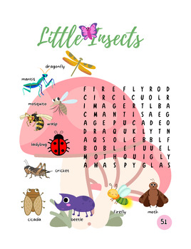 Preview of Little Insects Words Search Puzzles