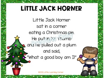Little Jack Horner BUILD A POEM Nursery Rhyme Pocket Chart Center