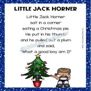 Little Jack Horner | Colored Nursery Rhyme Poster by Little Learning Corner