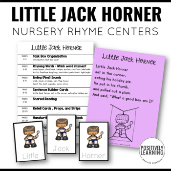 Preview of Little Jack Horner Nursery Rhyme Centers