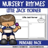 Little Jack Horner Nursery Rhymes Activities and Worksheets