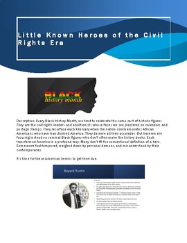 Preview of Little Known Black Heroes of Civil Rights