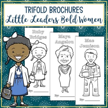 Preview of Little Leaders Bold Women in Black History Trifold Graphic Organizers Bundle