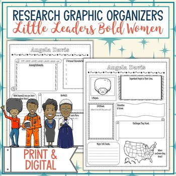 Preview of Little Leaders Bold Women in Black History Biography Graphic Organizers Bundle