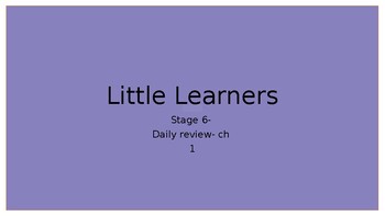Preview of Little Learners Love Literacy- Literacy Routine 'ch' PowerPoint