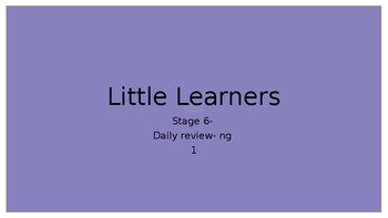 Preview of Little Learners Love Literacy- Literacy Routine 'ng' PowerPoint