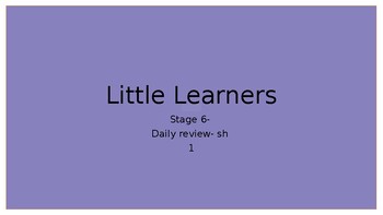 Preview of Little Learners Love Literacy- Literacy Routine 'sh' PowerPoint
