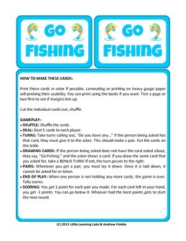 How to play Let's Go Fishin', Official Rules