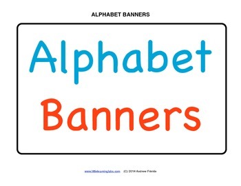 Preview of Little Learning Labs - Make your own alphabet banners with simple letters
