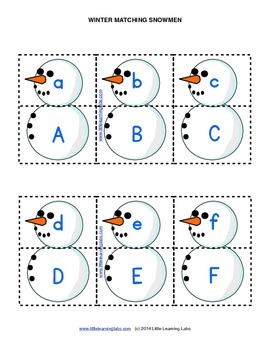 Little Learning Labs - Matching Snowmen - Letters by MediaStream Press