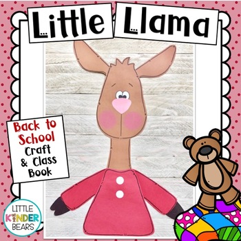 Preview of Little Llama's Red Pajamas | Book Companion Craft | Back to School