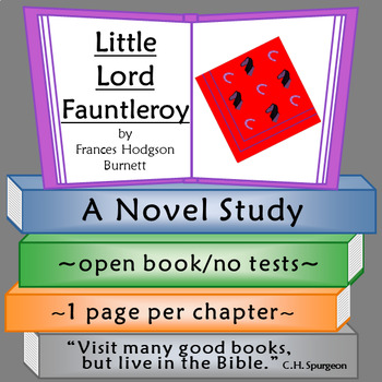 Preview of Little Lord Fauntleroy Novel Study