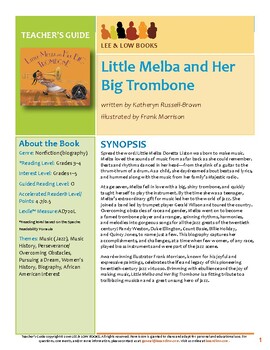Preview of Little Melba and her Big Trombone Teacher's Guide