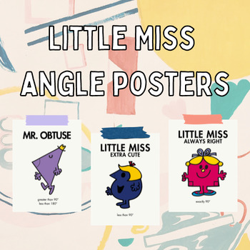 Preview of Little Miss Angle Posters | Geometry, Classroom Decor, Educational Poster
