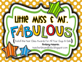 End of the Year Awards {Little Miss & Mr. Fabulous Awards}
