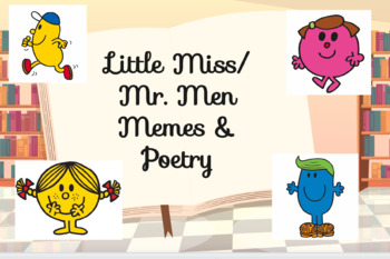 Preview of Little Miss/ Mr. Men Memes & Poetry Activities 