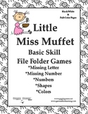 Little Miss Muffet Basic Skill File Folder Games