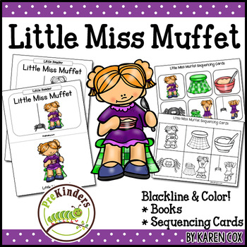 Preview of Little Miss Muffet Books & Sequencing Cards