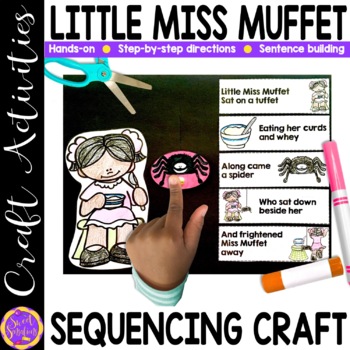 Preview of Nursery Rhyme Craft Little Miss Muffet Heggerty Nursery Rhymes Activities