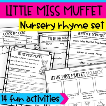 Preview of Little Miss Muffet Nursery Rhymes Activities and Crafts