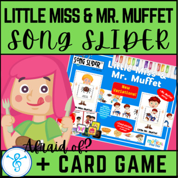 Preview of Little Miss Muffet Nursery Rhyme Craft & Emotional Regulation Fears Card Game
