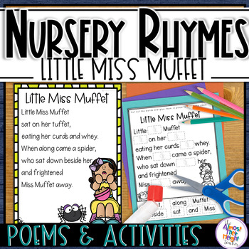 Little Miss Muffet - Nursery Rhyme Poem Posters and Worksheet Activities