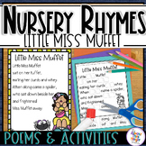 Little Miss Muffet - Nursery Rhyme Poem Posters and Worksh