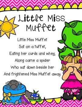 Little Miss Muffet Poem and Emergent Reader by Nikki Washington | TpT