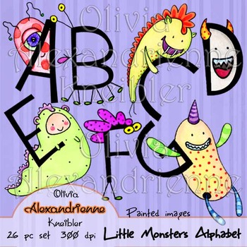 Preview of Little Monsters Alphabet - Upper Case
